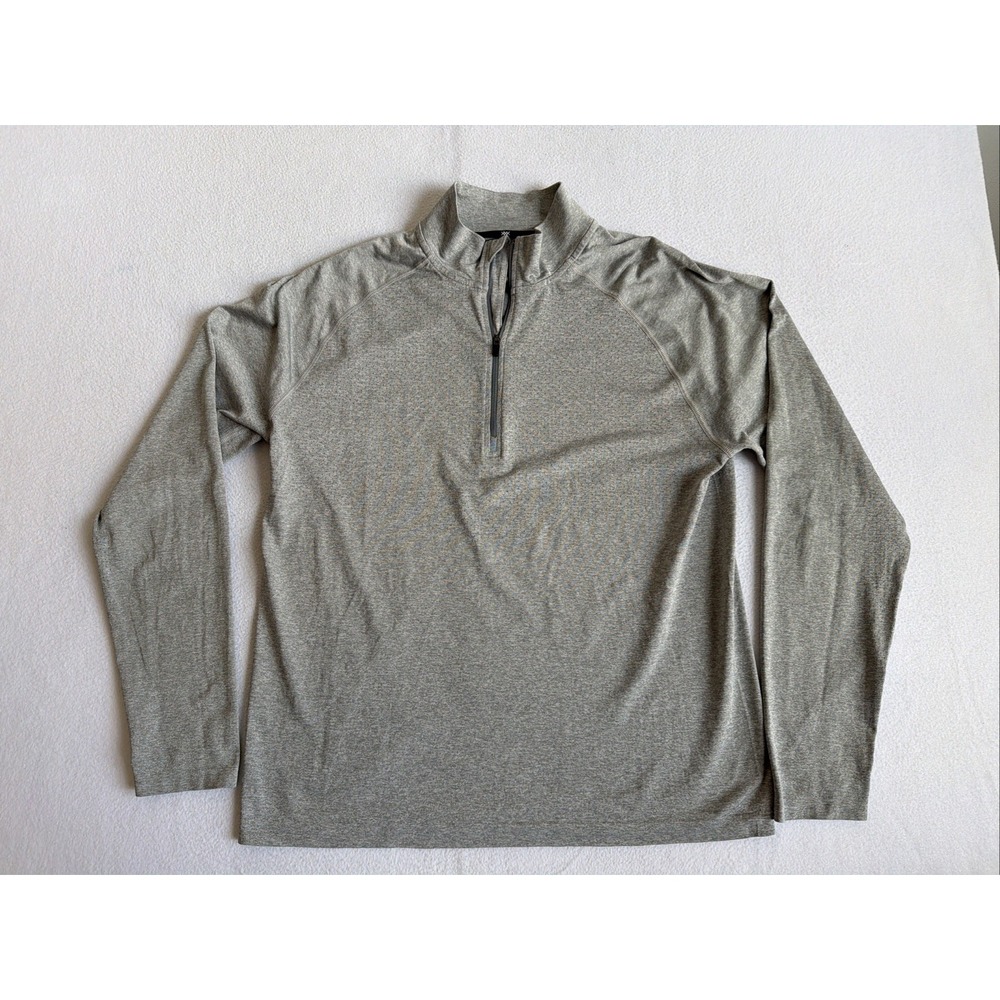 Rhone Performance 1/4 Zip Shirt Men’s Medium Gray Mesh Courtside Pullover EUC